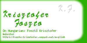 krisztofer foszto business card
