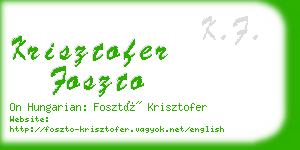 krisztofer foszto business card